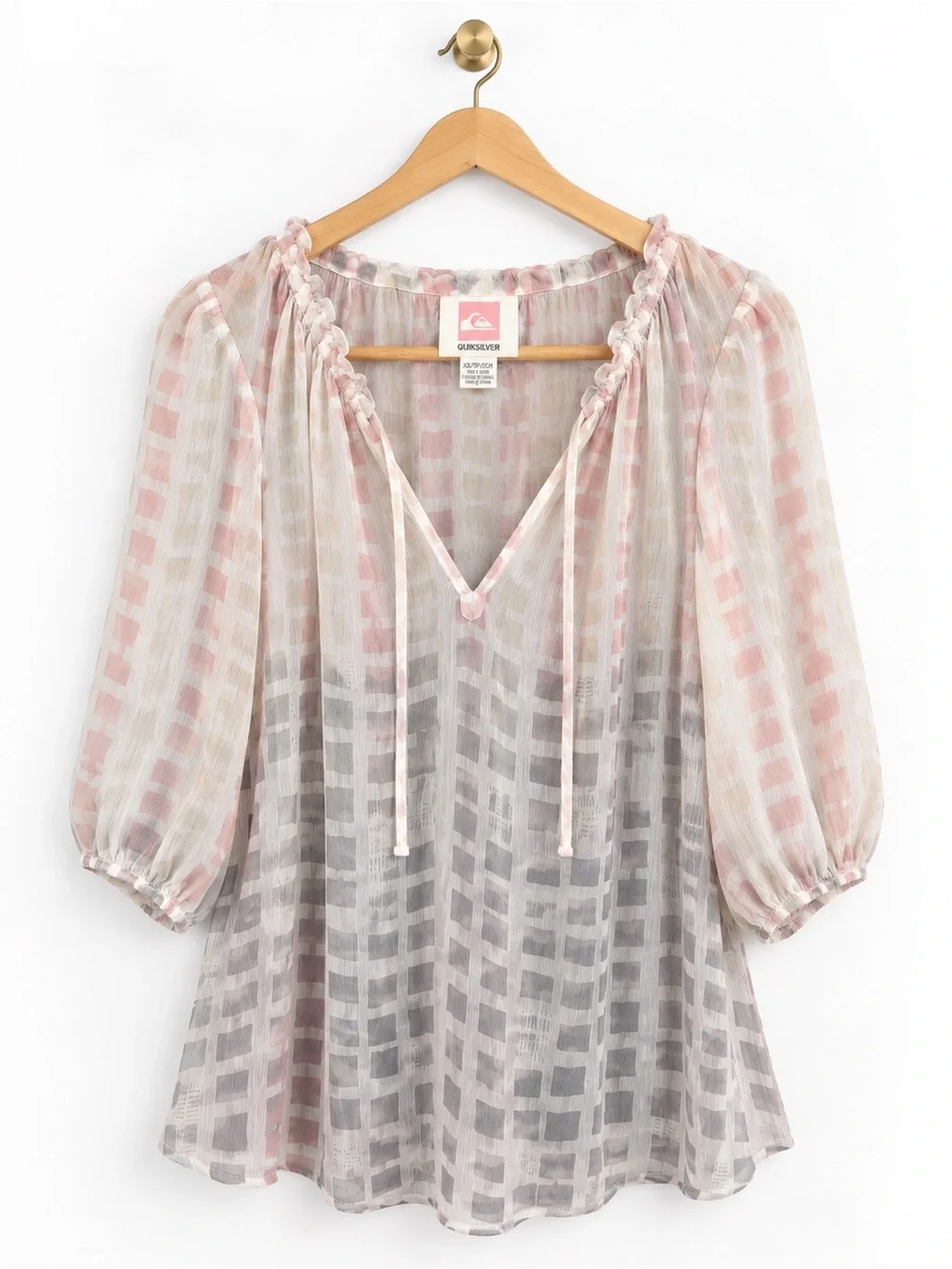 Quiksilver Sheer Geometric Swim Cover Up Tunic XS Beach Resort 2011